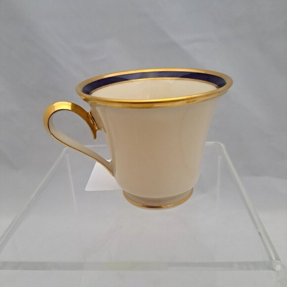 Lenox Blue Royale Ceramic Coffee Tea Cup Replacement Cream Gold Trim - Picture 3 of 9